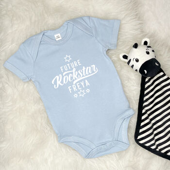 Future Rockstar Personalised Babygrow With Stars, 4 of 12