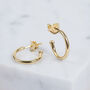 Manhattan Gold Plated Hoop Earrings, thumbnail 1 of 5