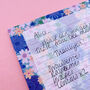 Lush Flowers Recycled A5 Notepad / Desk Pad Blue, thumbnail 4 of 5