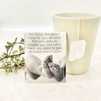 Baby Dedication Tea Gift | New Mum Scripture Tea Gift, 12 of 12