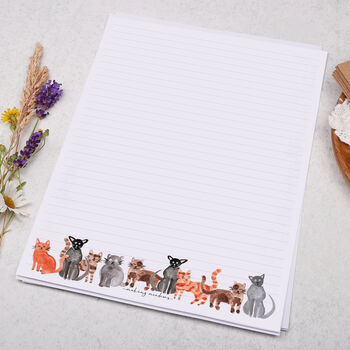 A4 Letter Writing Paper With Watercolour Cats, 3 of 4