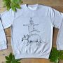 Bear And Triceratops Men's Jumper, thumbnail 2 of 4