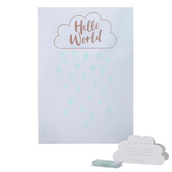Rose Gold Foiled Baby Shower Finger Print Guestbook, 2 of 3
