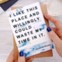 New Home Card ‘I Like This Place’ Shakespeare Quote, thumbnail 2 of 2