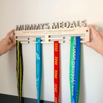 Running Medals Personalised Medal Hanger Display, 3 of 8