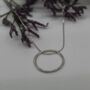 Full Moon Pendant Sterling Silver Necklace, thumbnail 3 of 4