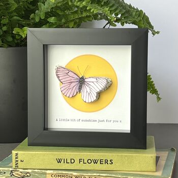 Personalised Framed Butterfly Art – Graduation Or Milestone Birthday Gift, 7 of 9