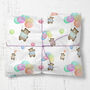 Kids Birthday Wrapping Paper Roll Folded Bear Balloon, thumbnail 1 of 3