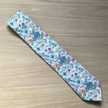 Liberty Neck Tie/Pocket Square/Cuff Link In Florals, 5 of 8