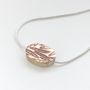 Embossed Medium Oval Reversible Necklace, thumbnail 2 of 7