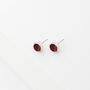 Ruby Red Swarovski Crystal Stud Earrings, thumbnail 4 of 6