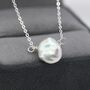 Irregular Shape Keshi Pearl Necklace Sterling Silver, thumbnail 1 of 11