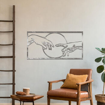 Handmade Metal Hands Wall Art For Modern Living Room Decor, 5 of 11