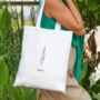 Personalised Birthday Birth Flower White Or Ivory Cream Tote Bag, thumbnail 2 of 3