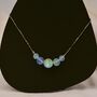 Sterling Silver Aurora Crystal Beaded Necklace, thumbnail 2 of 9