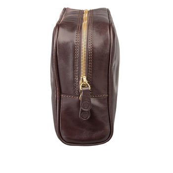 Luxury Leather Toiletry Bag. 'The Raffaelle', 6 of 12