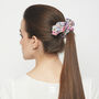 100% Silk Bow Scrunchie Tiny Blooms, thumbnail 1 of 2