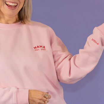 Embroidered Personalised Mama/Mum Est. Year Sweatshirt, 6 of 9