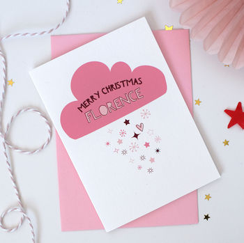Personalised Snow Cloud Christmas Card, 3 of 5