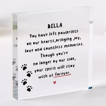 Personalised Pet Memorial Gift Acrylic Block, 2 of 4