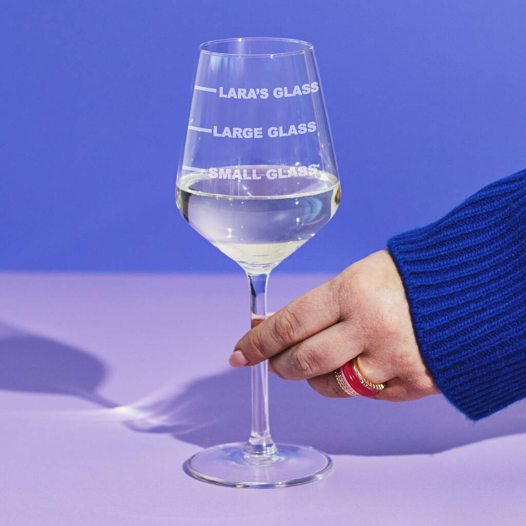 Personalised Drinks Measure Wine Glass, 1 of 12