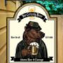 Grizzly Beer Personalised Home Pub Sign Man Cave Sign, thumbnail 1 of 8