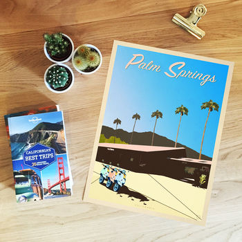 Personalised Palm Springs Vintage Style Travel Print, 4 of 4