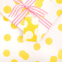 Luxury Polka Dot Wrapping Paper, Yellow, thumbnail 4 of 7