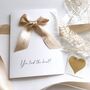Personalised Wedding Card Bow Tied The Knot, thumbnail 1 of 3