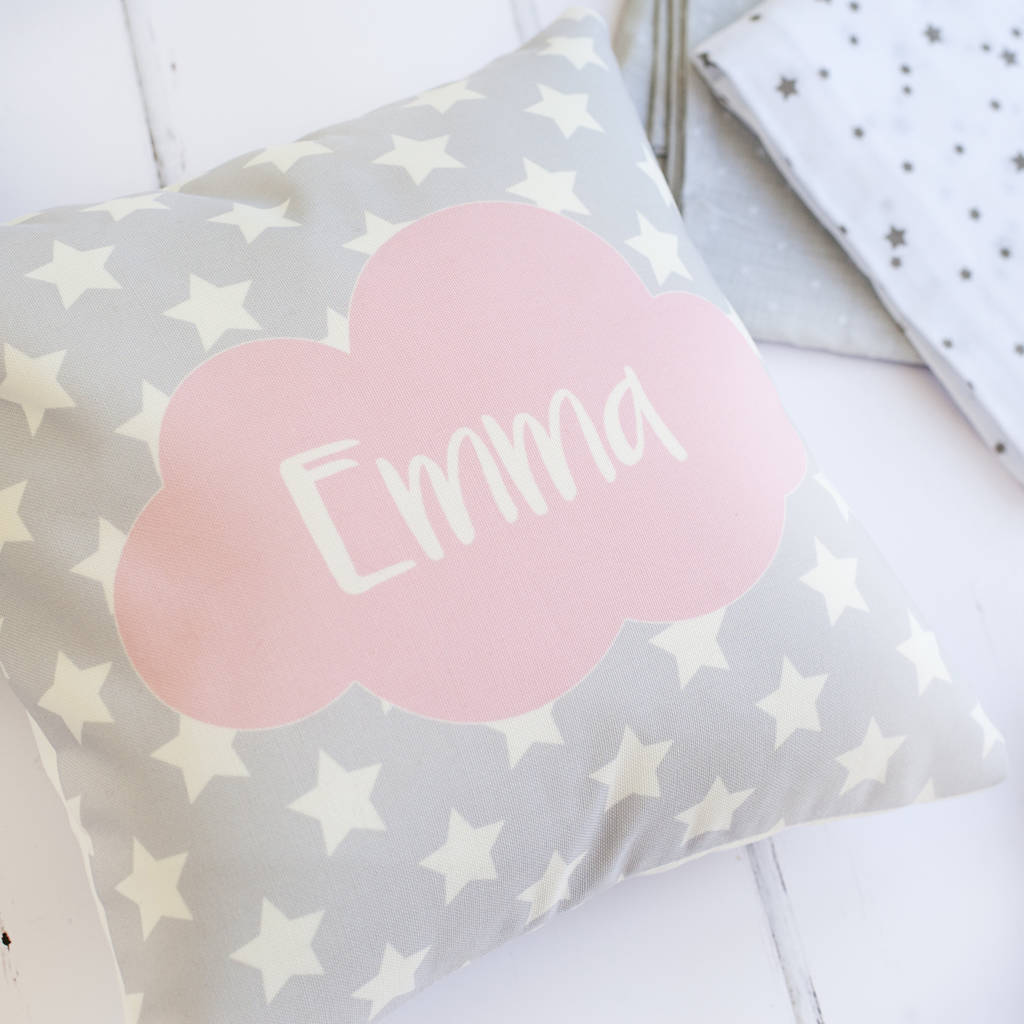 Personalised Pink Star Cushion, 1 of 2