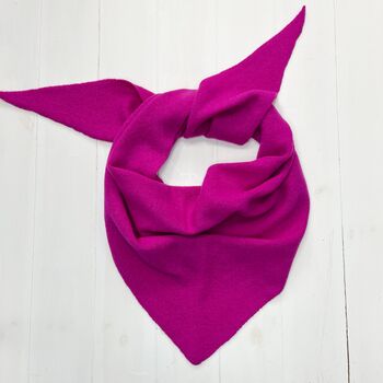 Lambswool Knitted Triangle Scarf, 2 of 12