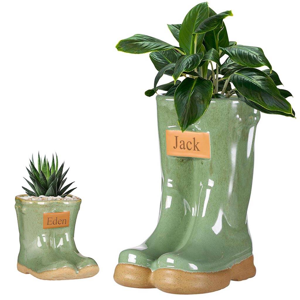 Mummy And Me Welly Boot Planters Gift Set By Dibor