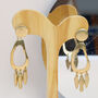 Large Gold Hoop Earrings, Gold Plated Drop Earrings, thumbnail 2 of 6
