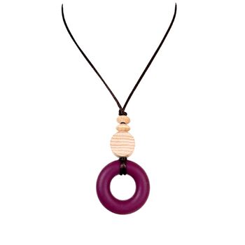 Silicone Nursing Teething Necklace Mama Jewels Dark Red, 2 of 5