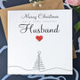 Personalised Handmade Christmas Card For Special Husband, thumbnail 1 of 4