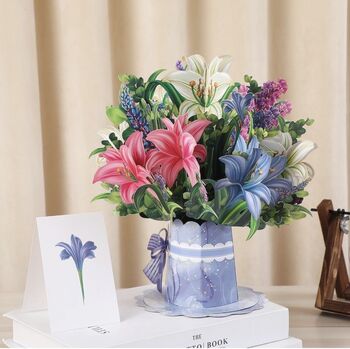 Pop Up 3D Large Life Size Lily Bouquet, 4 of 5