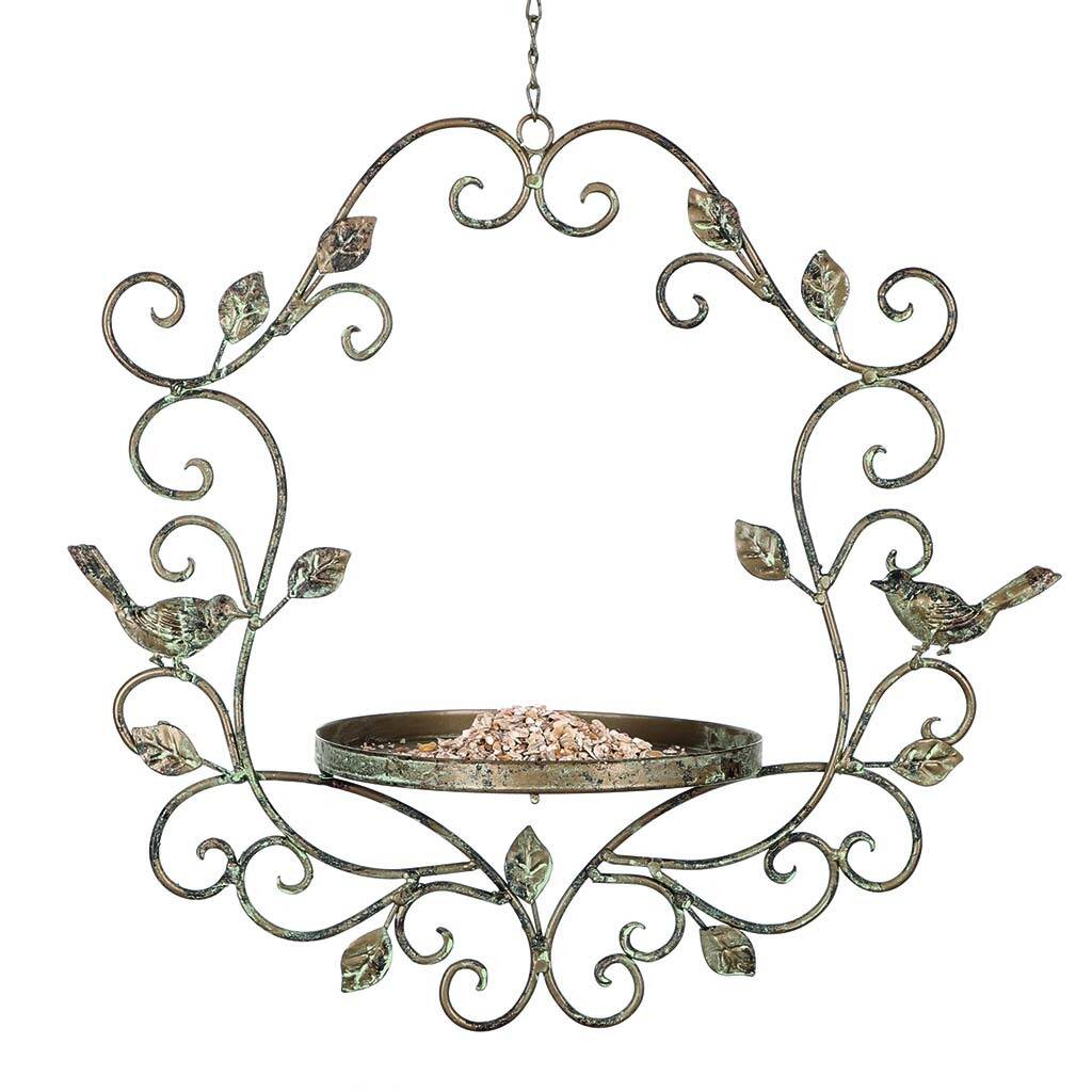 mum's personalised ornate hanging garden bird dish by dibor