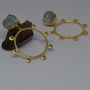 Black Spinel And Raw Aquamarine Earrings, thumbnail 5 of 5