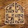 Wooden Jigsaw Birdhouse Coasters Set Of Four, thumbnail 1 of 3