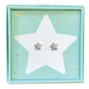 Christmas Edition Silver Star Studs, 2 of 3