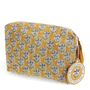 Saffron Yellow Floral Cotton Wash Bag, thumbnail 2 of 5