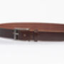 Handmade Belt Men's English Leather Belt Brown 35mm Wide, thumbnail 6 of 10