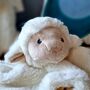 New Baby Boy Lamb Comforter And Bib Gift Box, thumbnail 5 of 9