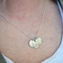 Personalised Triple Intial And Date Disc Necklace, thumbnail 9 of 12