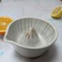 Handmade Ceramic Lemon Squeezer Blue White, thumbnail 2 of 5