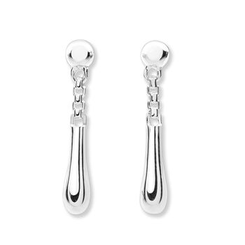 925 Sterling Silver Short Drop Earrings, 2 of 4