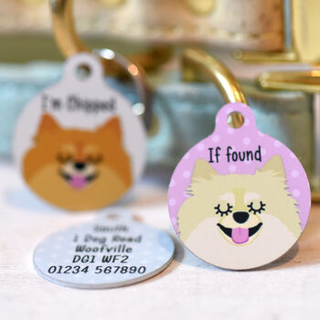 Pomeranian Personalised Dog ID Name Tag, 7 of 12