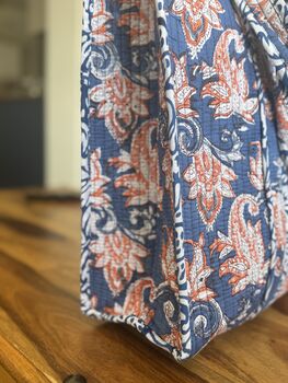 Tote Bag, Beach Bag, Block Print Indian Handbag, Holiday Bag, 3 of 11