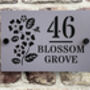 Personalised Blossom And Bee Design House Acrylic Number Sign, thumbnail 1 of 3