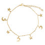 Nazma Moon And Star Charm Anklet, thumbnail 3 of 5